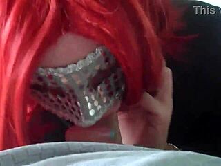 Redhead Amateur Wife Sucks Big Dick Intensely