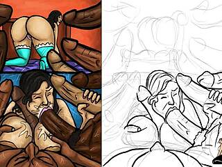 Latin Milf Feels Intense Pleasure Sucking Huge Black Dicks in Group