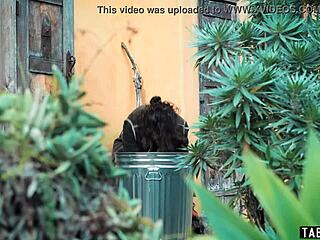 Street Girl Victoria Voxxx Finds Husband's Used Condom in Trash