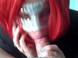 Redhead Amateur Wife Sucks Big Dick Intensely