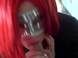 Redhead Amateur Wife Sucks Big Dick Intensely