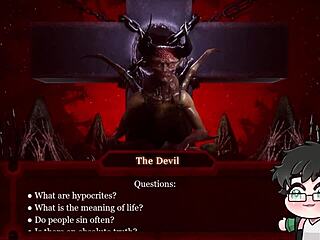 Gay man fucks the devil in hell with deepthroat!