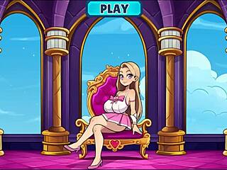 Princess Sophia in hentai game, bratty teen 18+ with big tits strips naked after clothes ripped