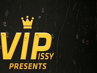 Hey, why's this babe getting licked after pissing?