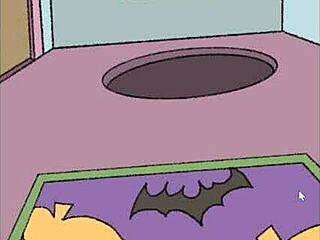 What happens in the strange Halloween house cartoon?