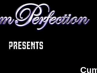 Nasty Stunner Sucks Jizz in Intense Blowbang Facial.