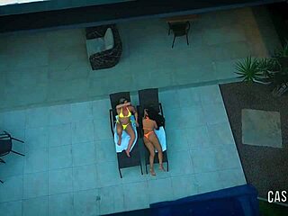 泳池小派对，与我朋友的男友疯狂肛交