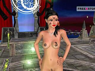 This 3D cartoon shows an Indian teen in sexy positions