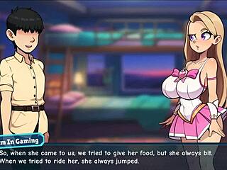 Princess Sophia in hentai game, bratty teen 18+ with big tits strips naked after clothes ripped