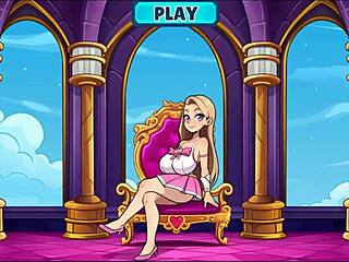 Princess Sophia in hentai game, bratty teen 18+ with big tits strips naked after clothes ripped