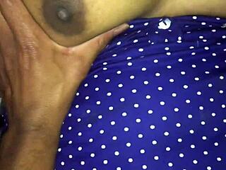 Enjoying a steamy session with this gorgeous ebony beauty.