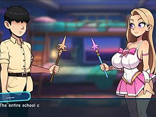 Princess Sophia in hentai game, bratty teen 18+ with big tits strips naked after clothes ripped