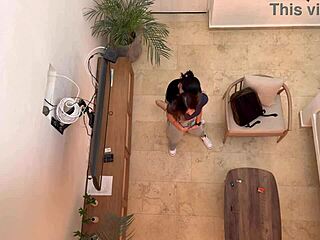 Two hot latina lesbians finger pussies on vacation.