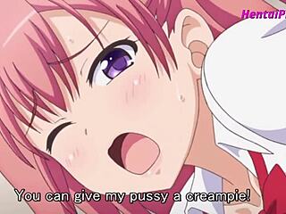 Young redhead babe gets naughty with doctor in hentai clip.