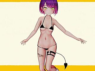 hardcore 3d cartoon dance action with hololive poke moves!