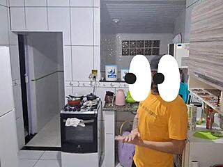 my friend left me with his wife, and i pulled out my dick next to her!