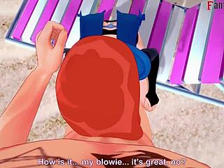 Grown Gwen Tennyson in bikini POV promo.