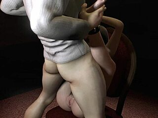 Slutty girl tied up on chair for fun