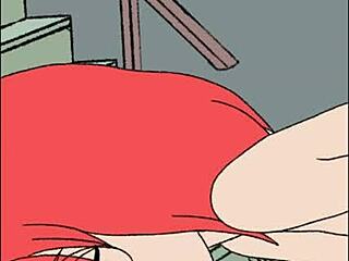 What happens in the strange Halloween house cartoon?