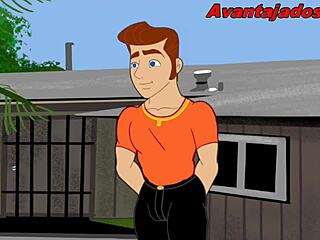 I drew my filipino neighbor in a passionate gay sex scene with me