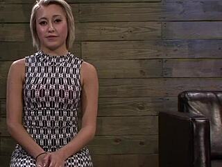 caged les sub punished with strapon 😈 rough bdsm close up