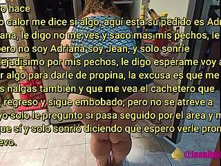 ¡Hey! ¡El repartidor de Uber Eats se folla a una milf latina caliente!