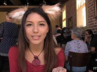 fox costume makes her squirt in this 1080p video