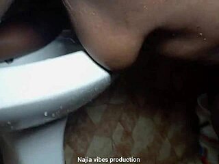 quickie with my boss's daughter in the bathroom, bent over doggystyle