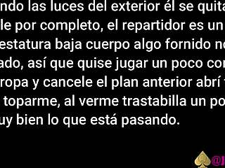 ¡Hey! ¡El repartidor de Uber Eats se folla a una milf latina caliente!