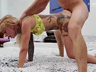 Anal slut has multiple orgasms from big cock ass fucking