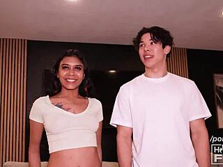 Big cock Kody roughly fucks bent over little Latina teens to orgasm.