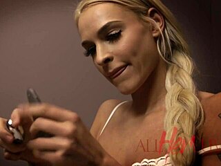 taboo sex with pierced nipples and big tits in scissoring and toy play