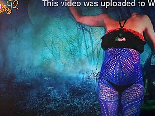 giving head to a demon in sexy black stockings