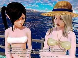 In harem hotel game, who will you choose for your anime hentai threesome?