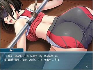 Cosplay Girl Trains In Bound Costumes