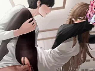 sexy vampires getting fucked in stockings in anime hentai