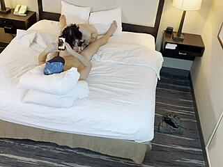 Tattooed petite beauty skillfully sucks cock