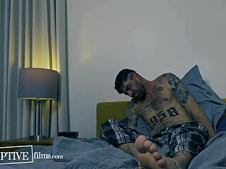 Boss jerks off as assistants fuck wildly