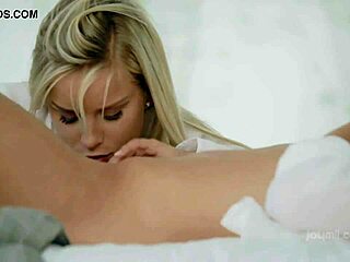 lesbian lovers reach fingering orgasms in sensual pussy play.