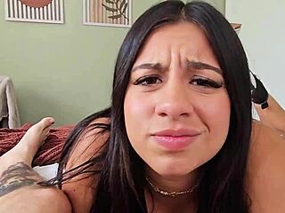 Latina Step Sis Emotionally Shows Me Her College Lessons With Cum On Tits