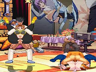 hentai mugen characters tease in steamy showcase.