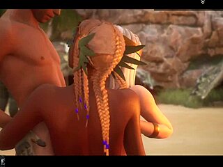 Guy has wild threesome with two sluts in public