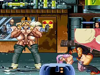 hentai mugen characters tease in steamy showcase.