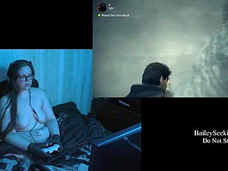 Naked Brunette BBW Plays Alan Wake