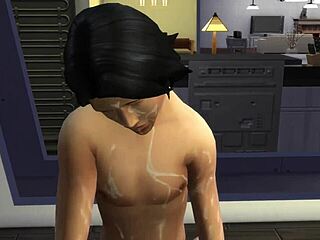 Cartoon Friend Sucks Hard in The Sims 3D Game