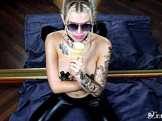 Blowjob with Ice Cream Deepthroat – Cum Swapping Fetish?