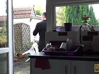 Does Rachel O'Brien get a facial from face fucking maledom cock?