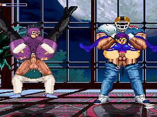 hentai mugen characters tease in steamy showcase.