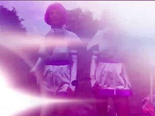 Watch Deauxma in sci-fi comedy with strapon toys and big tits!