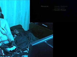 Naked Brunette BBW Plays Alan Wake